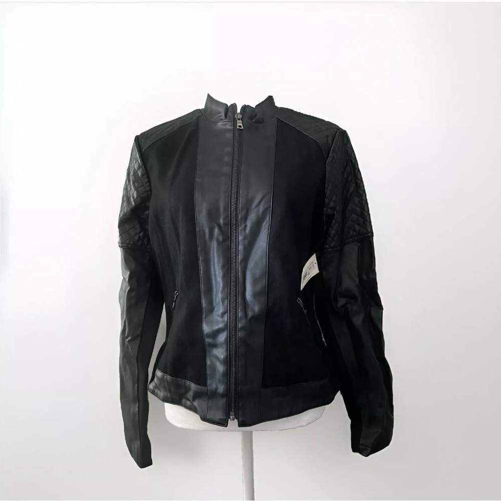A.N.A Black Women Jacket with Rayon Trim Size Large (NWT)